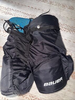 Bauer youth  Black Ice Hockey pants with Blue